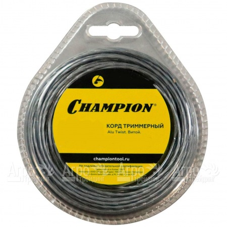 Корд триммерный Champion Alu Twist 3.0мм, 60м (витой)+нож  в Москве