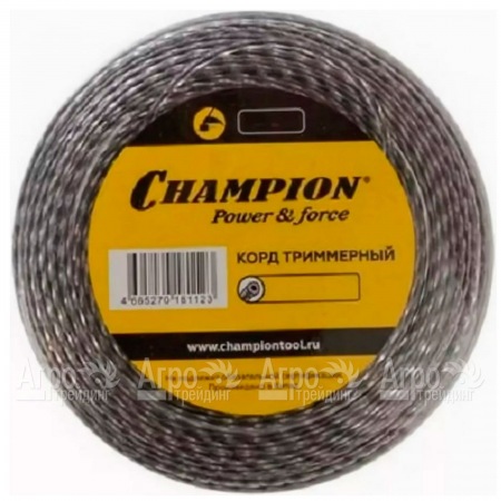 Корд триммерный Champion Tri-twist 3.0мм, 50м (витой треугольник)+нож  в Москве